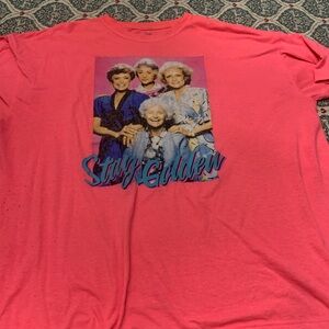 Stay Golden Graphic Tee - Bright Pink